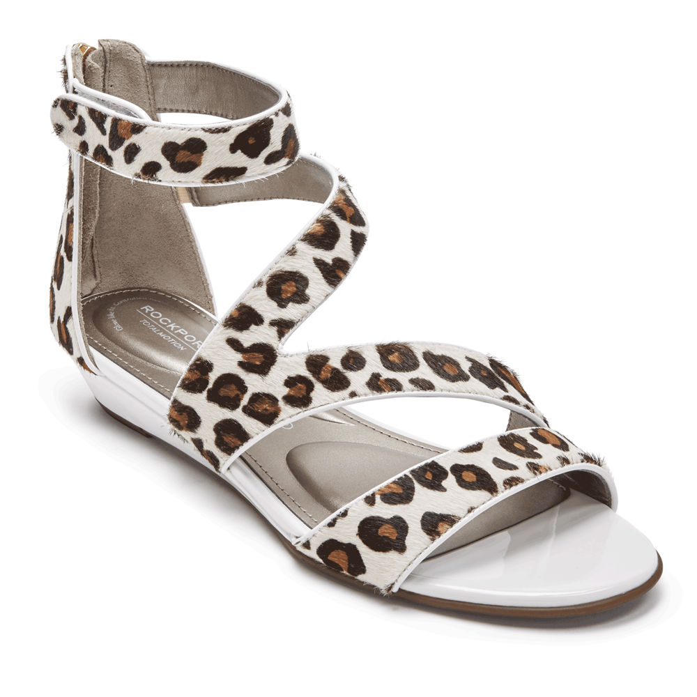 Rockport Sandaler Dame Leopard - Total Motion Zandra Strappy - WXUH96103